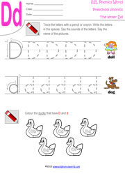 Preschool Worksheets | Letters A-Z Tracing Kindergarten Phonics